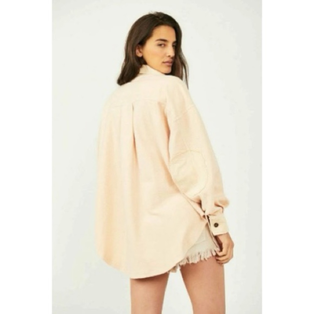 | free people • ruby shacket shirt jacket in sunrise sweetheart • medium | - Picture 4 of 4